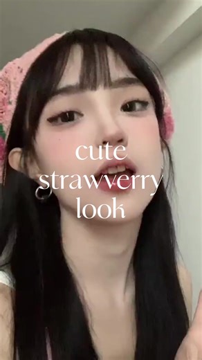 Cute strawberry look ₍ᐢ.ˬ.⑅ᐢ₎ use rewards code ‘LUVSCHAE11’ for $$ off yesstyle #fyp #foryou #makeup #makeuptutorial #cbeauty #douyin #小红书 #luvelyreis #viral