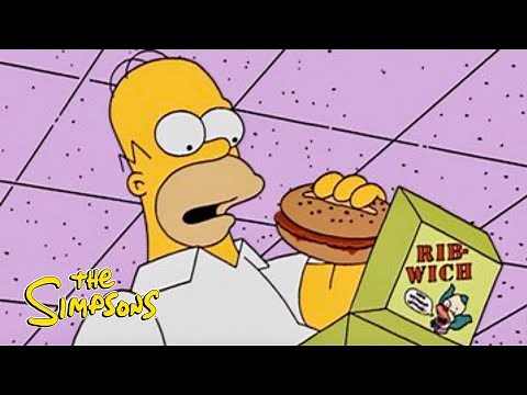 Homer Tries Ribwich | The Simpsons