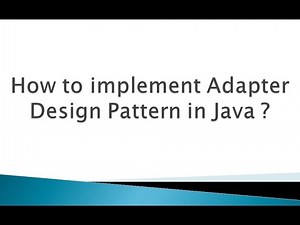 How to implement Adapter Design Pattern in Java ?