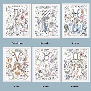 Zodiac Framed Poster Pisces Wall Art Astrology Home Decor Personalized Affirmation Poster Witchy New Home Pisces Birthday Valentine Gift - Etsy