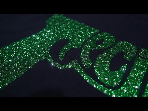 How To : Glitter HTV x Rhinestone Transfer Hybrid Design with a Cricut Explore Air 2