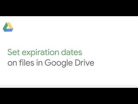 Set expiration dates on files in Google Drive