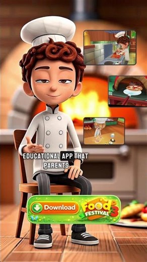 Food Festival 3: Kids Learn Real Cooking Skills! 🍳 Safe & Ad-Free Toddler Game