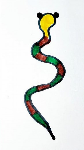 How to Draw a Snake 🐍 Easy Drawing for Beginners