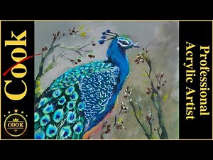 How to Paint A Peacock That Shimmers in Acrylics with Ginger Cook