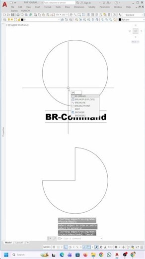 How Use BR Command || Autocad Tutorials ||#shorts