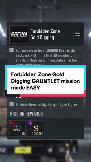 Struggling with the Forbidden Zone Gold Digging Gauntlet mission in DMZ Call of Duty Mobile? #codm #dmz #gauntlet #codmobile
