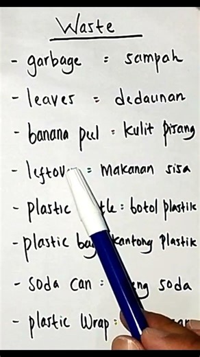 Vocabulary for Various Types of Garbage in English #shorts #english #english