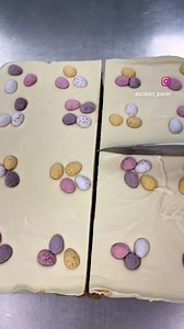 16K views · 417 reactions | Mini Egg & Milkybar Millionaires Cookie Slices are in a postal box available on the website right now (order before 3:30 this afternoon for despatch today) and will be at St Ives Farmers Market on Saturday  www.georgesbakery.co.uk A mini egg cookie base topped with thicc caramel, beneath a Milkybar chocolate topping and mini eggs to finish 殺 | George's Bakery | Facebook