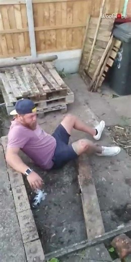 Backyard Fail: Epic Firewood Jump Gone Wrong! || WooGlobe