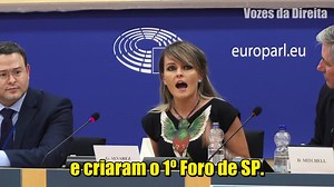 1.4M views · 15K reactions | Assista na íntegra o discurso ARRASADOR de Gloria Álvarez para os burocratas da União Europeia, onde ela não apenas defende a liberdade e alerta contra os males do socialismo na América Latina, como de quebra ainda expõe de forma objetiva a estrutura do FORO DE SP, a maior organização criminosa do nosso continente. Perfeita!  -- Também no YouTube: https://bit.ly/2HIsAl5 Tradução e legendas: Fabrício Félix | Vozes do Ocidente | Facebook