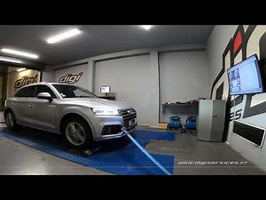 Audi Q5 2.0 TDI 190cv AUTO Reprogrammation Moteur @ 230cv Digiservices Paris 77 Dyno