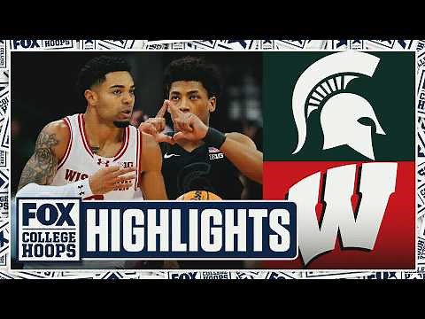 No. 10 Michigan State Spartans vs. Wisconsin Badgers Highlights 🏀 FOX College Hoops