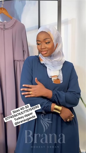 Turkey zipper dress sizes 40-50 Available in displayed shades #modestfashion #uganda #muslimah #hijabstyle #ugandatiktok🇺🇬 #fyp