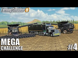 Harvesting w/ Two AGCO Ideal Combines | MEGA Challenge | Timelapse #4 | Farming Simulator 19