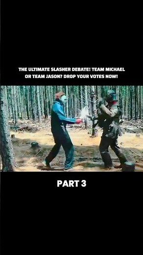 Michael Myers vs Jason Voorhees: The Ultimate Bloodbath! 🪵🩸 #Shorts #JasonVsMichael #Horror