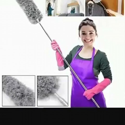 Duster with Brush & Ceiling Cleaning Kit Microfiber Feather Duster Cleaner with long Stick