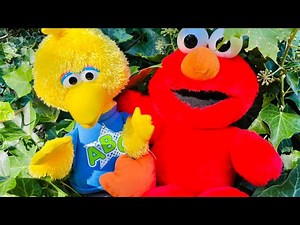 Elmo and Big Bird SESAME STREET Soft Toys Hide and Seek Game Playing Kids Video