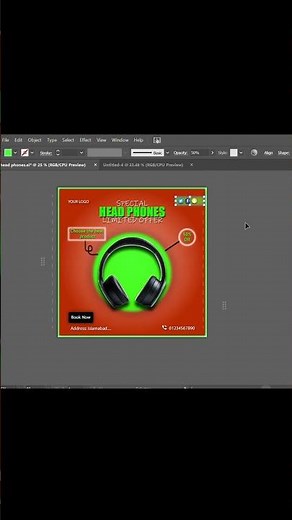 🎧 How to Design a Headphone Poster in Illustrator | Step-by-Step Tutorial
