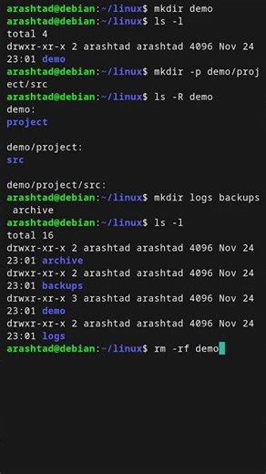 Create Directories with mkdir