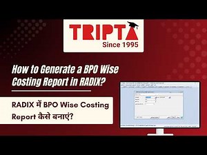 How to Generate BPO Wise Costing Report in Radix | Step-by-Step Tutorial
