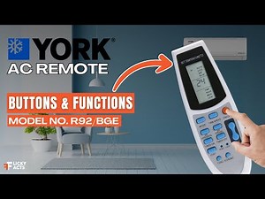 York AC Remote Buttons & Functions (Model No: R92/BGE) | Heat Pump Remote Guide