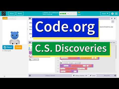 Code.org Lesson 23.4 Collisions | Tutorial with Answers | C.S. Discoveries Unit 3