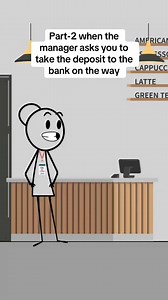 Part 2 | Part-2 when the manager asks you to take the deposit to the bank on the way 😆 #animation #animationmeme #work #worklife #manager #managersbelike #usa | Sleek Animations