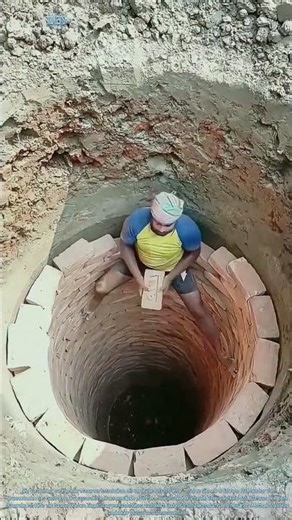 Tiefbrunnenbau! Auskleidung mit Ziegelmauerwerk