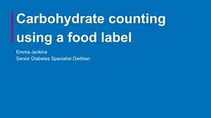 Carbohydrate counting using a food label (1)