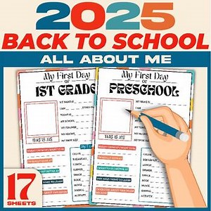 First Day of School All About Me Worksheets - Back To School Student Survey