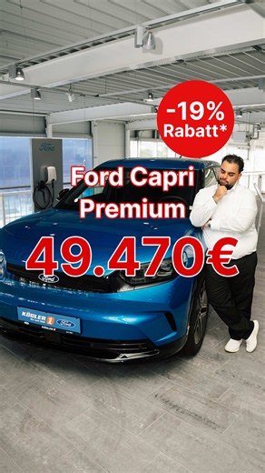 Ford Capri Premium mit 17 % Rabatt Fahrzeug-ID: 97608 - jetzt auf unserer Website eingeben! Sofortkaufpreis: 50.740 € 🎯 Verfügbarkeit: sofort Deutschlandweit kostenlose Lieferung Aber sei schnell! 💥 Highlight-Features: • 286 PS und Automatik • Elektrisch schwenkbare Anhängerkupplung • Wärmepumpe und LED-Scheinwerfer Wir freuen uns auf deine Anfrage! ✓ Bis zu 40 % Rabatt & sofort verfügbar 🚀 ✓ Europas größter Transporter-Discounter 🏆 ✓ Deutschlandweit kostenlose Lieferung 🚚 ✓ Über 2.000 sofo