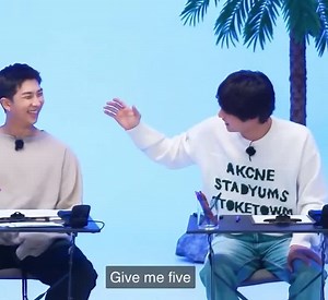 namjoon vote for seokjin’s title ‘Camping Camping’ and look at how happy he is 😭 ctto. ~KookieWifeu💜 | BTS with LUV⁷