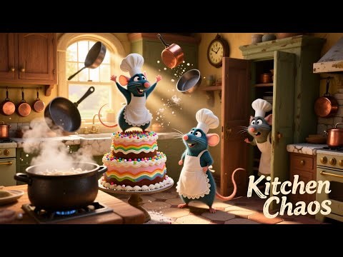 Mickey & Cat’s Gourmet Den: 5-Star Chef Mice Bake Chaos, Save the Day & Open a Restaurant! 😱🍰