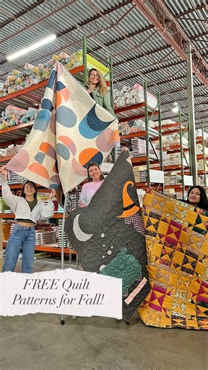 Stop scrolling if you love FREE AGF quilt patterns. 👀 🙌🍁🍂⁠ ⁠ 🍂✂️ We’re ready for cozy nights and allll the quilting. We’re sharing our top 3 quilt patterns you need to make this season! Grab your favorite fall-colored AGF fabrics, download one (or three 😏) of our free patterns, and make something beautiful this season. 🧡⁠ ⁠ 🔗 Find all our free quilt patterns here: https://liveartgalleryfabrics.com/free-quilting-patterns/ #ArtGalleryFabrics #FreeQuiltPattern #QuiltInspiration #SewingCommu