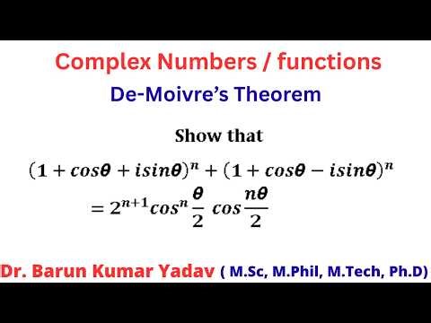 De Moivre's Theorem Important Questions | Complex Numbers for Engineering Mathematics | part 6 |