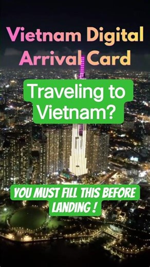 Vietnam Digital Arrival Card #hochiminhcity #vietnamtravel #travelbuddy #shorts #ytshorts
