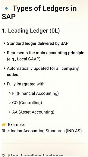 ledgers in SAP #sapfico #fico #sap #saptraining #ledger
