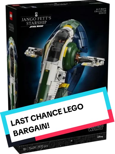 LAST CHANCE LEGO BARGAIN! 20% off UCS Jango Fett Starship at Argos. Ends midnight. grab it before it goes! 👍🏻 #lego #deal #shopping #fyp #deals @Argos