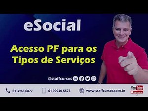 eSocial - Acesso Pessoa Física para serviços com CNO, CAEPF e Doméstico #trabalho #esocial #rh