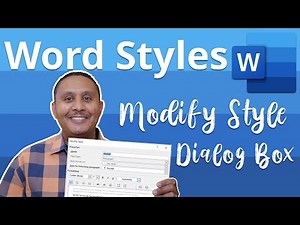 Word's Modify Style Dialog Box