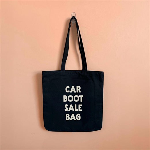 Organic Heavyweight Black Tote Bag: Car Boot Essential - Etsy
