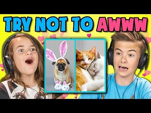 KIDS REACT TO TRY NOT TO AWWW CHALLENGE #2
