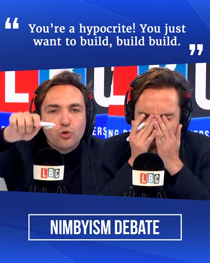 7.6K views · 95 reactions | “You’re a hypocrite! You just want to build, build, build.” “You are pulling the ladder up. That’s what you’re doing.” “We don’t want two billion people in the UK!” Lewis and caller Jonathan have a ‘spirited discussion’ about NIMBYism… | LBC | Facebook