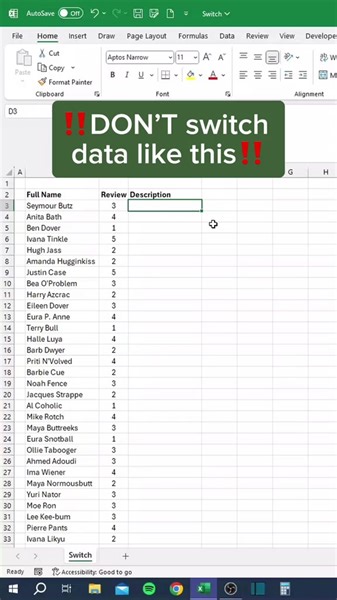 Switch in excel #exceltutoriales #exceltipsandtricks #exceltraining #Excel LEARN MORE | LEARN MORE