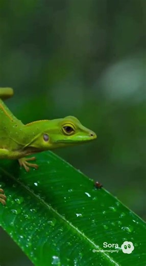 How a lizard survives the rainforest #fyp #lizards #rainforest