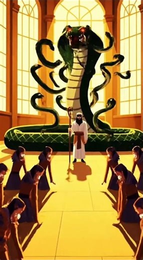 লাঠি পরিণত হলো অতিকায় অজগরে! 🐍 মুসা (আঃ) vs ফেরাউনের জাদুকর #islamichistory