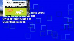 Digital book QuickBooks 2016: The Missing Manual: The Official Intuit Guide to QuickBooks 2016