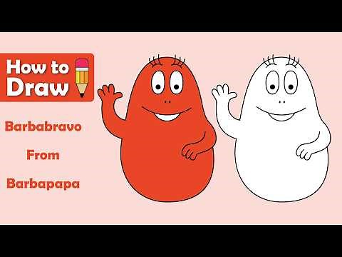 How to draw Barbabravo From Barbapapa (step by step)