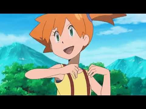 Pokemon Misty strips cloths gif